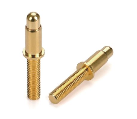 Maschio saldatore 9.5mm Pogo Pin Connector ottone 3.2mm altezza molla caricato in oro