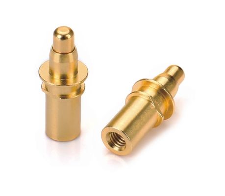 Maschio saldatore 9.5mm Pogo Pin Connector ottone 3.2mm altezza molla caricato in oro