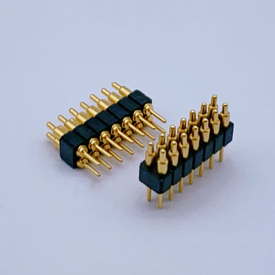 Customized 2.0mm Pitch Brass Pogo Pin 2row 14Pin Spring Loaded Connectors Maschio Sesso