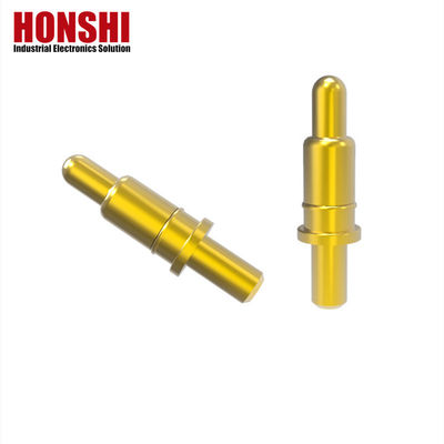 Maschio attraverso il tipo di buco di molla caricato Pin connettore di ottone Pogo Pin 120g forza di molla