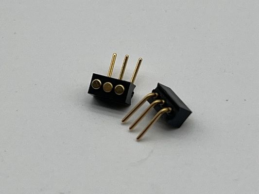 1.27mm 3pin Right Angle Dip Tipo di ottone connessione a molla magnetica Pogo Pin