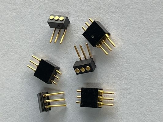 1.27mm 3pin Right Angle Dip Tipo di ottone connessione a molla magnetica Pogo Pin