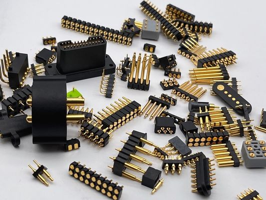 1.27mm 3pin Right Angle Dip Tipo di ottone connessione a molla magnetica Pogo Pin