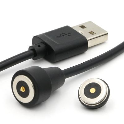 2 pin Magnetico Pogo Pin Connector Cable To Usb Tipo A M Cavo bianco