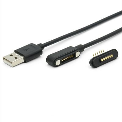 IP67 PCB impermeabile Femminile Pogo Pin Connector Cavo magnetico con rivestimento in oro e resistenza ai contatti massima di 50 mohm