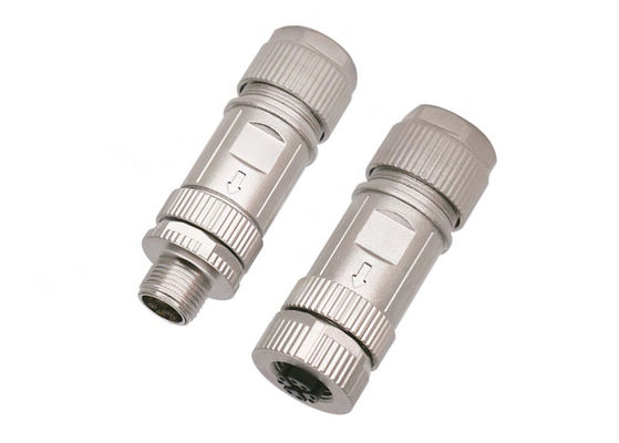 Connessione Ethernet a codice circolare M12 X Connessione a spina maschile femminile