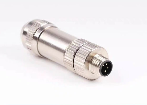 M8 IP67 connettore circolare maschio, chiusura a scudo 3 4 5 6 8 connettore tipo pin assembly