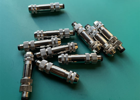 M8 IP67 connettore circolare maschio, chiusura a scudo 3 4 5 6 8 connettore tipo pin assembly