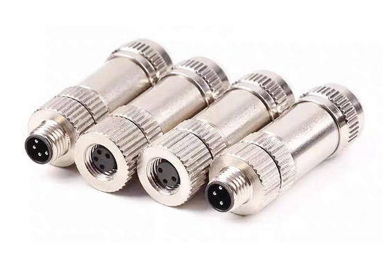 M8 IP67 connettore circolare maschio, chiusura a scudo 3 4 5 6 8 connettore tipo pin assembly