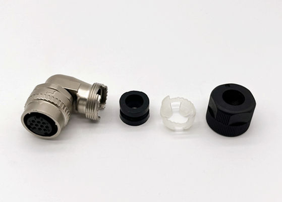 Un tocco bloccante CM10 connettore circolare 2 pin 10 pin angolo destro Crimp filo di presa