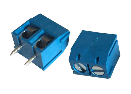 5.00mm Pitch 02p Femminile connettore PCB rettilineo blu connettore di blocco terminale