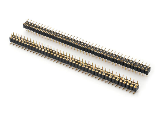 2.0 mm Maschio con intestazione a pin rotondo con connettore a PCB a doppia fila intestazione a pin lavorato