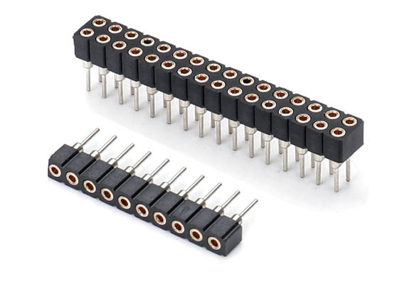 2.0mm Fabbricato rotondo Femminile Pin Header Connector PCB a doppia fila H2.8mm 7.4mm