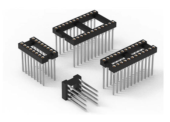 Capo di pin rotondo meccanizzato SMT Tipo PCB H3.0mm 6 pin - 64 pin Socket IC