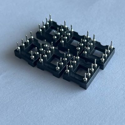 2.54mm 8 Pin IC Socket Connector Femminile Diretto Pin Header PBT Materiale isolante Nero