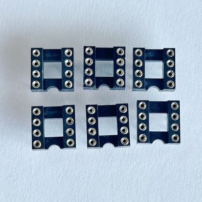 2.54mm 8 Pin IC Socket Connector Femminile Diretto Pin Header PBT Materiale isolante Nero