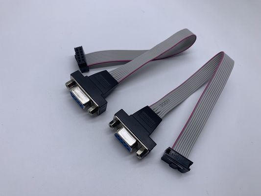 D-sub DB9 a FC-10p 2.54mm Flat Ribbon Cable Maschio femmina a 10 26 Pin IDC connettore