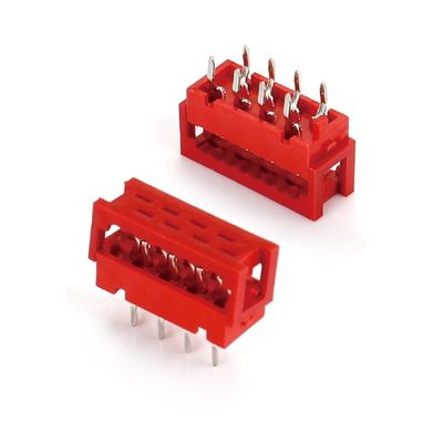 1,27 mm Red IDC Socket Micro Match IDC 4/6/8/10/12/16/20/24 Pin SMT Female Connettore