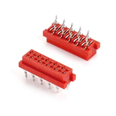 1,27 mm Red IDC Socket Micro Match IDC 4/6/8/10/12/16/20/24 Pin SMT Female Connettore