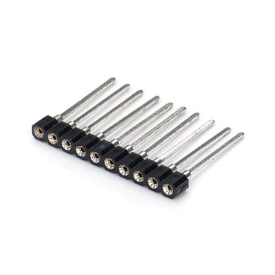 2.54mm doppia fila H7.0mm SMT PCB ottone lavorato rotondo femminile connettore di intestazione PA6T nero