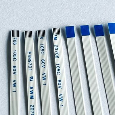Cavo piatto FFC a 6 pin AWM personalizzato 20706 105C 60V VW-1 0,5 mm Pitch 8 10 64p FFC FFC Cavo