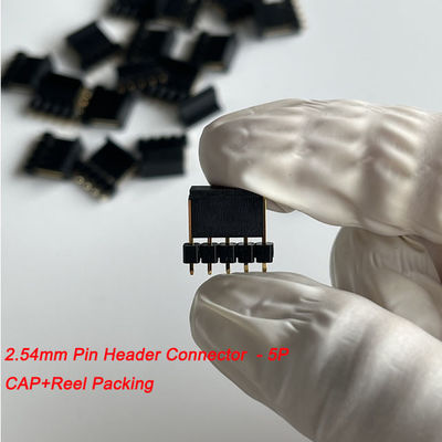 2.54mm Pitch Pin Header Connector 5 Pin Diretto Con Cap Board To Board Connector
