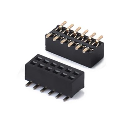 1.0 Femminile Testa Dip doppia fila Retta PA6T Nera 2pin-100pin Board To Board connettore