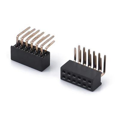 1.0 Femminile Testa Dip doppia fila Retta PA6T Nera 2pin-100pin Board To Board connettore