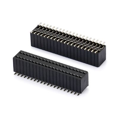 1.0 Femminile Testa Dip doppia fila Retta PA6T Nera 2pin-100pin Board To Board connettore