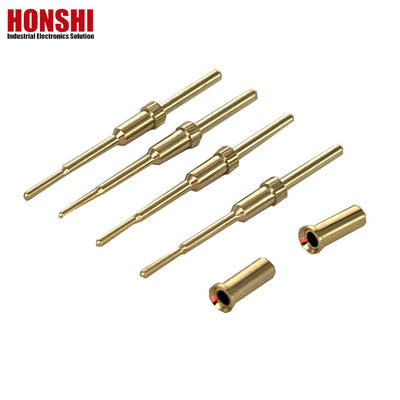 2.32mm connettore circolare contatti crimp femminile pennello di ottone pin di connettore placcato oro
