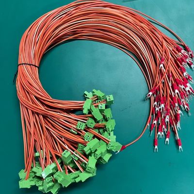 OEM Lunghezza del cavo Macchina industriale 5.08mm Blocco terminale Verde Assemblaggio di cablo e filo 0.5M 1M 100% Ispezione di prova