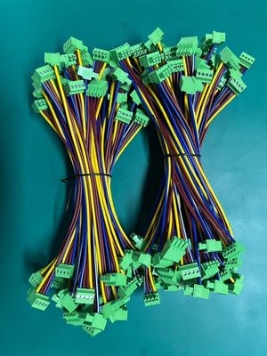 OEM Lunghezza del cavo Macchina industriale 5.08mm Blocco terminale Verde Assemblaggio di cablo e filo 0.5M 1M 100% Ispezione di prova