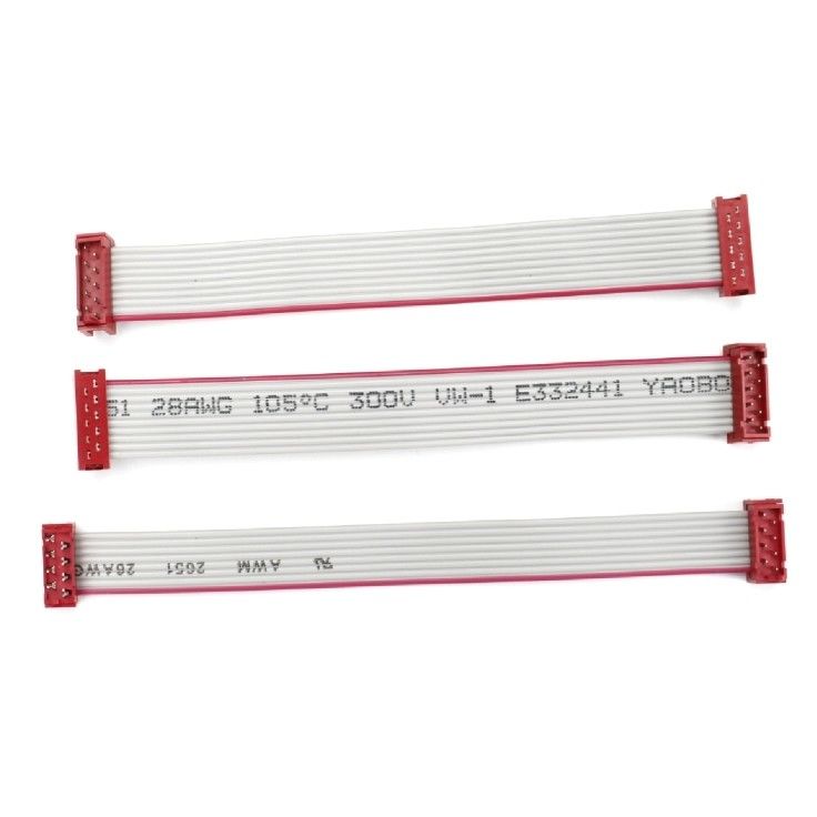 8 pin 10 pin maschio Flat Cable Assembly IDC Cable Ribbon Red Micro Match Connector