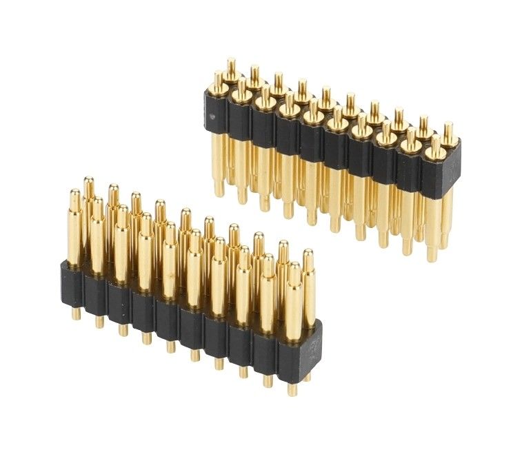 2.0mm Pitch H2.5mm Male Pogo Pin Connector per PCB a doppia fila 20pin Straight Dip