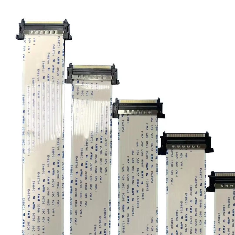 Acciaio in rame placcato in oro Lvds Flat Flex Cable Airbag Vw 41pin Custom 20cm FFC Cables