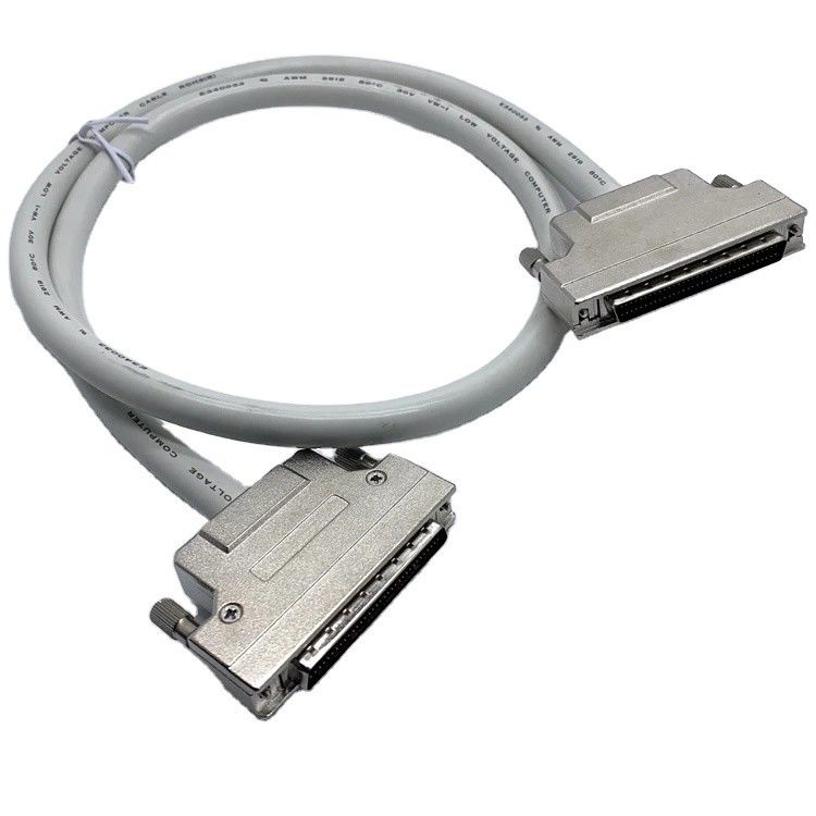 Cable di connettore SCSI grigio personalizzato 68 pin 100 pin Male Cable Ul20276 28awg Cable