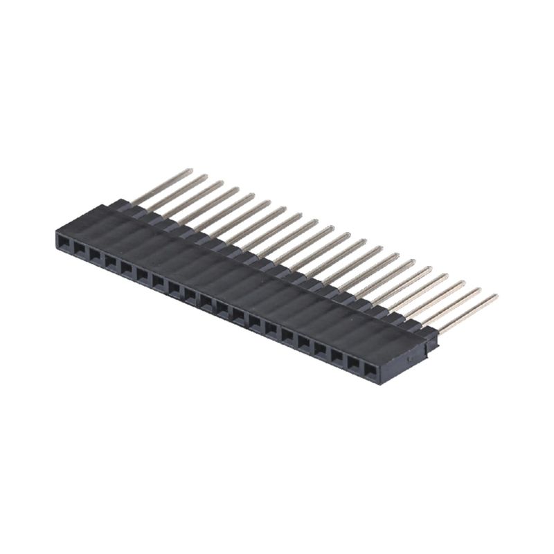 Single Row 180 Degree 40P Female Header Connector 2.54mm Pitch 8.5mm Altezza di plastica