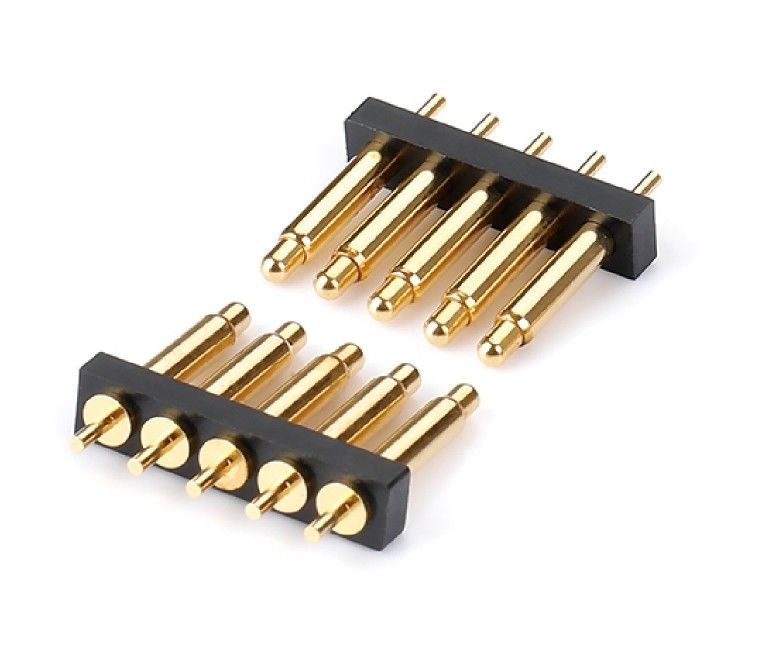 2.54mm Pitch Maschio 5 Pin PCB Connector Primavera carica Pogo Pin Connector Dip Tipo