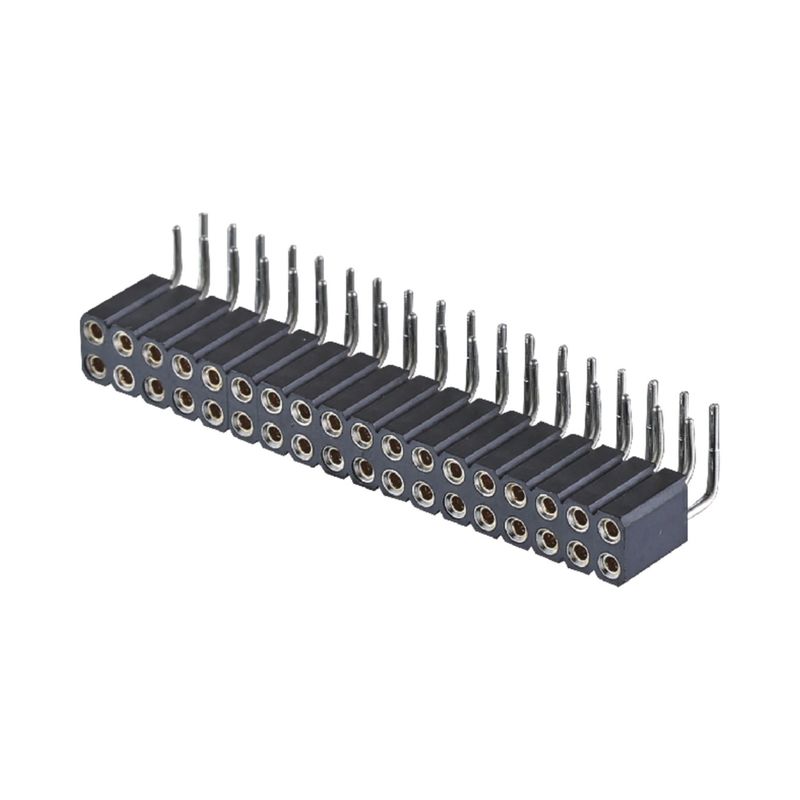 Collegamento PCB con intestazione femminile lavorata 2.54mm H7.0mm angolo destro doppia fila 2-80Pin