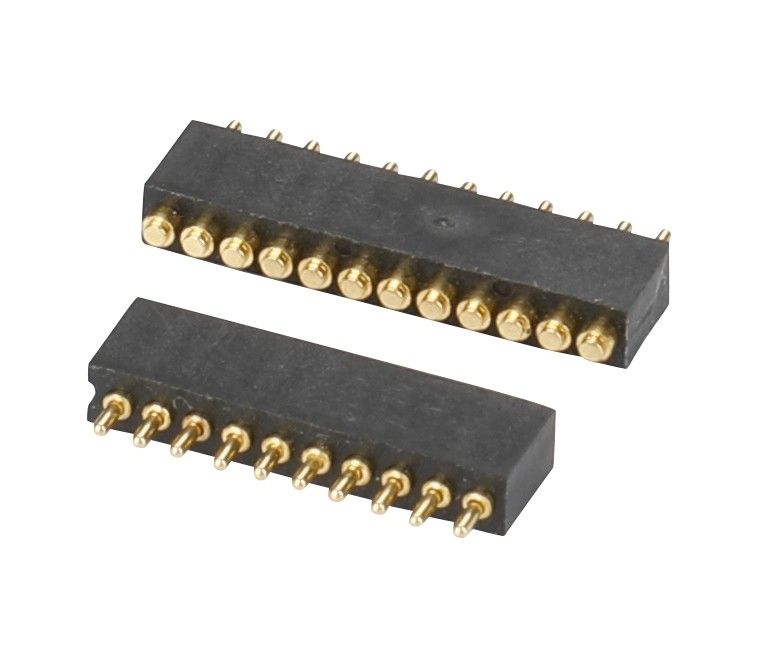 1.27mm Pogo Pin Connector h1.5mm L8.0 Dip Tipo di ottone placcato oro 10 pin