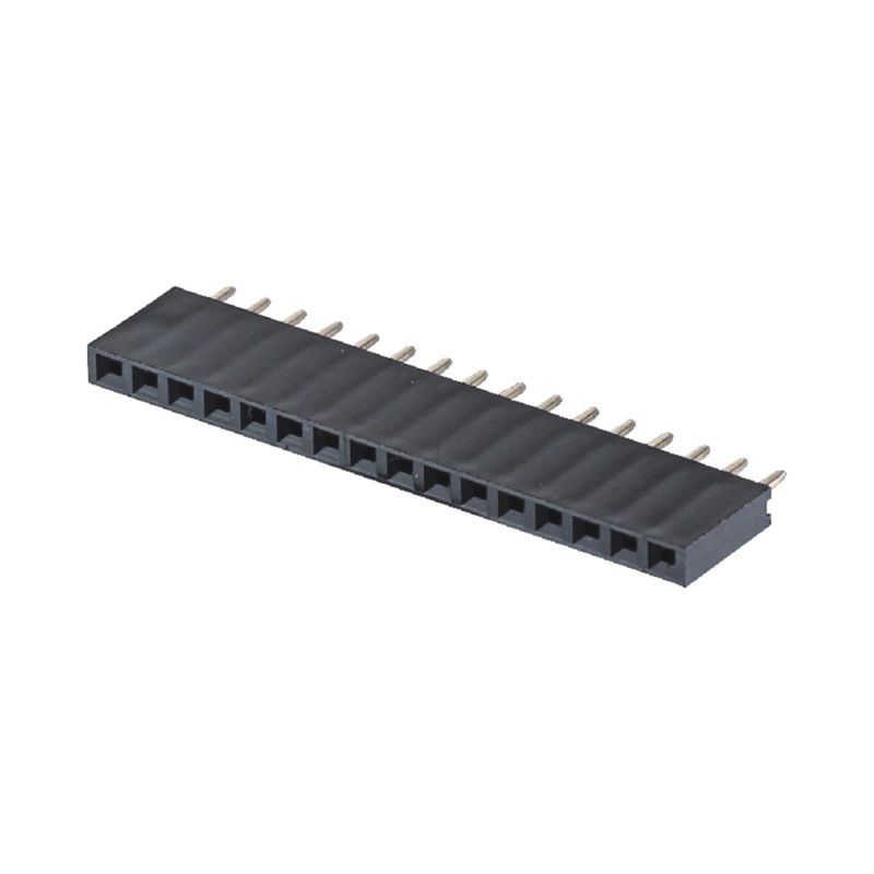 Femminile connettore di intestazione 1 * 40 PA6T nero connettore ad angolo destro 2,54 mm passo H8,5 mm