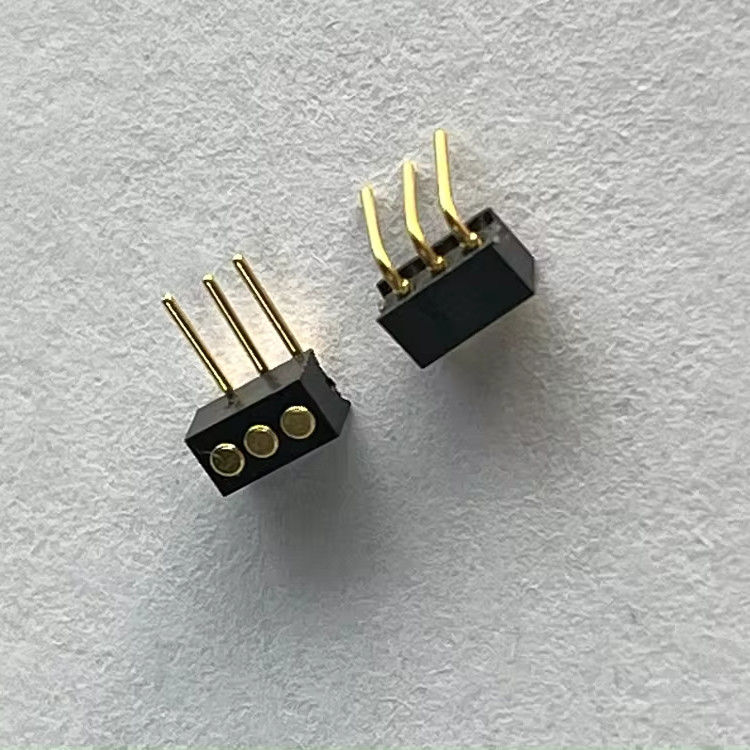 1.27mm 3pin Right Angle Dip Tipo di ottone connessione a molla magnetica Pogo Pin