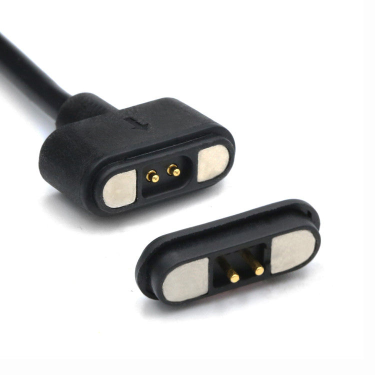 IP67 PCB impermeabile Femminile Pogo Pin Connector Cavo magnetico con rivestimento in oro e resistenza ai contatti massima di 50 mohm
