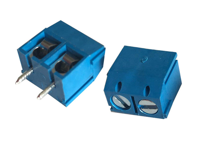 5.00mm Pitch 02p Femminile connettore PCB rettilineo blu connettore di blocco terminale