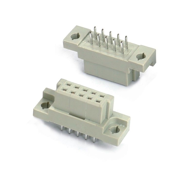 DIN 41612 connettore 2 fila 10 pin pin femminile dritto attraverso il foro 2x5 passo 2,54 mm DIP