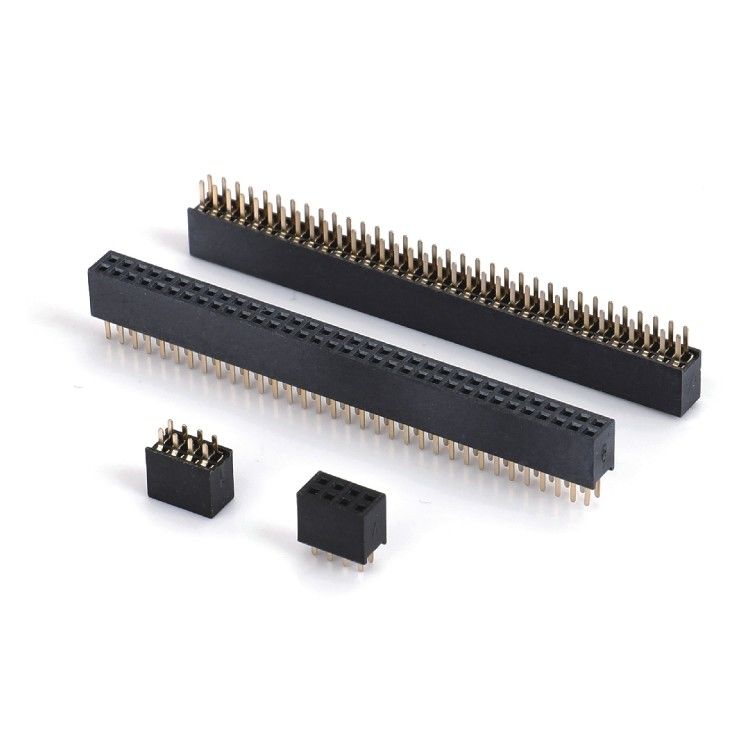 1.0 Femminile Testa Dip doppia fila Retta PA6T Nera 2pin-100pin Board To Board connettore